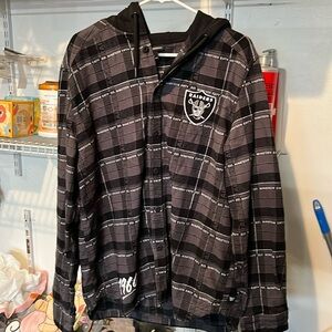 Nice! Men’s Las Vegas Raiders Hooded L/S T-Shirt, SZ: XL